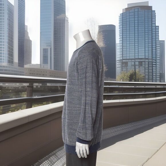 BIG & TALL Billy Reid Crew Neck Sweater Size XL GREY Fair/Good Condition - Picture 2 of 8